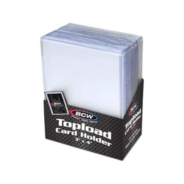 Imagem de BCW Porta-cartões Topload 3x4 – Padrão – 25 quilates | Proteção rígida de PVC para cartões de beisebol, cartões de futebol e cartas colecionáveis como Pokémon e MTG | Comporta cartões de até 20 pontos