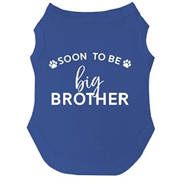 Imagem de Camiseta Soon to Be Big Brother | Sem mangas | Anúncio de gravidez | Novo bebê | Revelação de gênero | Sessão de fotos (royal, 3X-Grande 52)