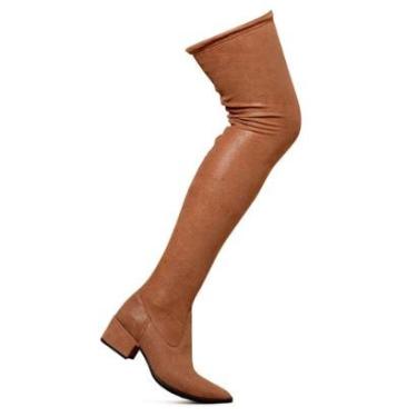 Imagem de Bota Over Stretch Fashion Cano Alto Festas de Inverno Moda Feminina-Feminino