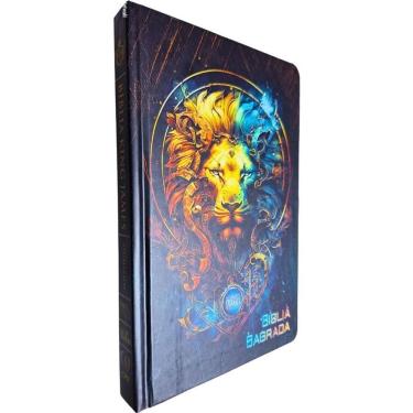 Imagem de Bíblia Sagrada Slim KJA King James Atualizada Capa Dura Edição de Luxo Leão Dourado Casa Publicadora Paulista