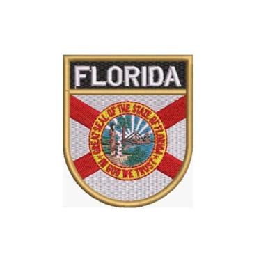 Imagem de BE0007E-001 Bandeira Florida Patch Bordado 6,8×8,0cm (D) Matriz Para Bordar)