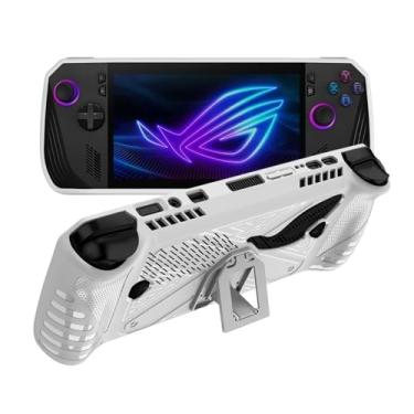 Imagem de NUHFUFA Soft Protective Case for Rog Ally X with Kickstand, Drop-proof & Anti-scratch TPU Dockable Cover Case Ergonomic and Comfort Hand Grips(White)