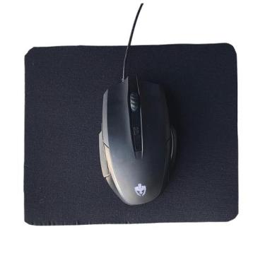 Imagem de Mousepad Antiderrapante Neopreme 210mm X 175mm Preto Liso - Marfe Luva