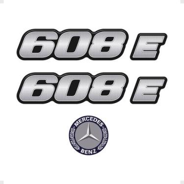 Imagem de Kit Adesivos 608 E Caminhão Mercedes Benz Cromado - Genérico - SPORTIN
