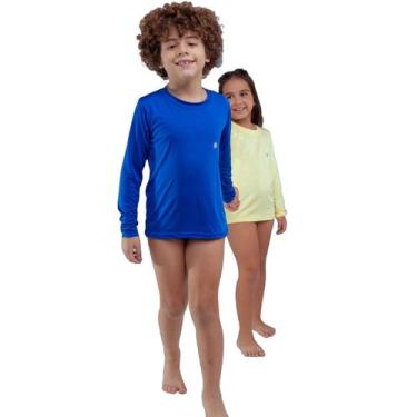 Imagem de Camisa Infantil Uv50+ Térmica Menino Blusa Proteção Solar Segunda Pele