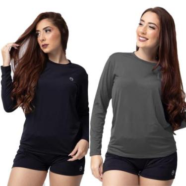 Imagem de Kit 2 Camisa Térmica Feminina Uv 50+ Proteção Solar Segunda Pele - The
