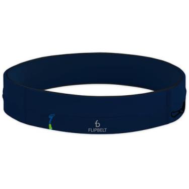 Imagem de FlipBelt Cinto de corrida com zíper, pochete para fitness e corrida, para mulheres e homens, chaves de telefone dinheiro US Company - [azul meia-noite] - [GG]
