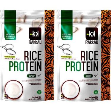 Imagem de Kit 2 Rice Protein Coco Rakkau 600g - Vegano - Proteína