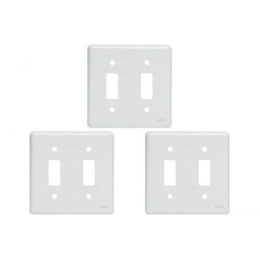 Imagem de Kit C/3 - Placa Perlex Branca 4X4 (1 Saida+1 Saida) 23Pl11