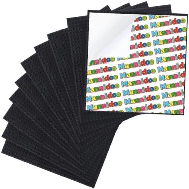 Imagem de MANNIDOO Placas de base adesivas clássicas de 25,4 x 25,4 cm para paredes e mesas - Compatível com todas as principais marcas (preto)