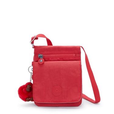 Imagem de Kipling Nova bolsa feminina Eldorado, transversal leve, bolsa de viagem de nylon, Berry Blitz, 6''L x 8''H x 1''D