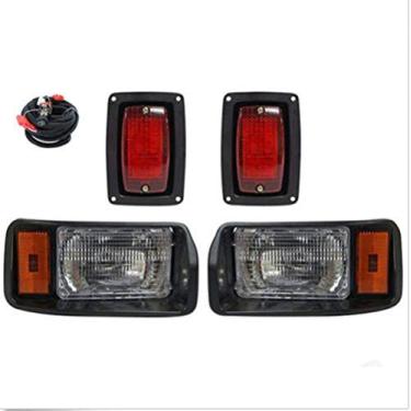Imagem de Kit de luzes Club Car DS para carrinho de golfe 1993-UP estilo de fábrica I OEM kit básico de farol e lanterna traseira com fios