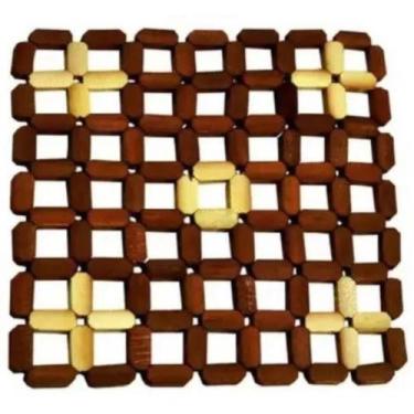 Imagem de Descanso Panela Redondo Bambu Protetor De Balcão Pia Bancada - Elite