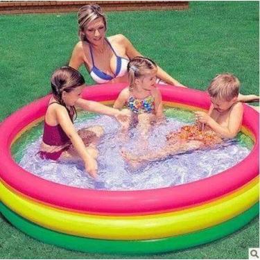 Imagem de Piscina Infantil Inflavel Colorida Aprox. 120cm 395 Litros RJB4008 - E