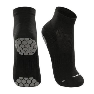 Imagem de Meia Antiderrapante Pilates Lupo 03310-003 Microfibra, Preto, M (37/40