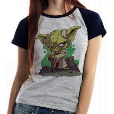 Imagem de Baby look blusa feminina ou Camiseta unissex Yoda Star Wars - Empório 