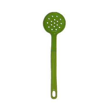 Imagem de Escumadeira Talher em Nylon Cozinha Utensílio Verde 28cm - Talheres Ju