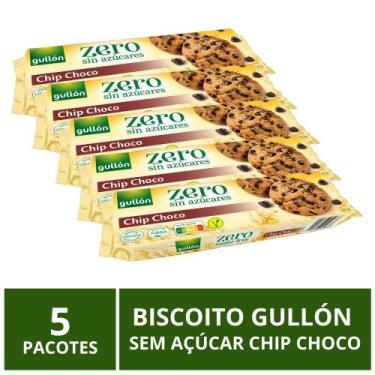Imagem de Biscoito Gullón Sem Açúcar, Chip Choco, 5 Pacotes