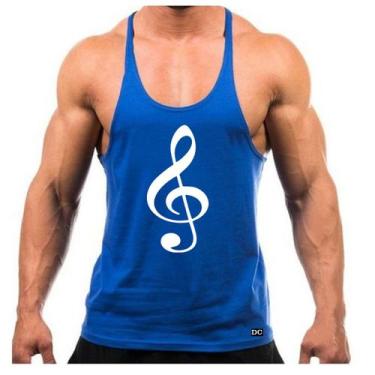 Imagem de Camiseta Regata Cavada Masculino Academia Treino Musculação Personaliz