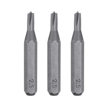 Imagem de HARFINGTON 3 peças W1.5 broca de chave de fenda de placa média 5/81.3 cm haste sextavada 28 mm/1,1" de comprimento, pontas hexagonais de aço S2 para ferramentas elétricas de chave de fenda elétrica de