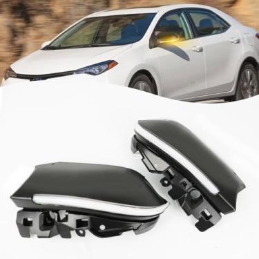 Imagem de ZDEERAOTO Luz de LED para espelho traseiro DRL, lâmpada de seta sequencial âmbar 2 em 1, kit de recursos de função para Toyota Corolla 2020 2021 2022 2023 2024 acessórios de acabamento OEM