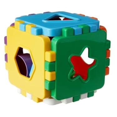 Imagem de Brinquedo Educativo de Montar, Peças Coloridas de Encaixar, Kit Didático