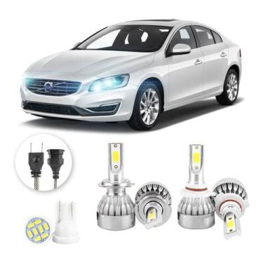 Imagem de Kit Lampadas Led Volvo S60 2010 A 2013 H7 Hb3 20000lm - V10, Branco