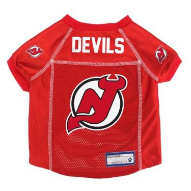 Imagem de Littlearth Camiseta NHL New Jersey Devils Pet Jersey, média, cor do time