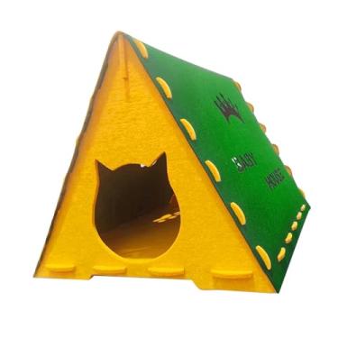 Imagem de IEUDNS Condomínio de cama de gato de gato de feltro confortável (fácil de) de gato de gato interno suprimentos de gato destacável sem derrapagem cama de, Verde