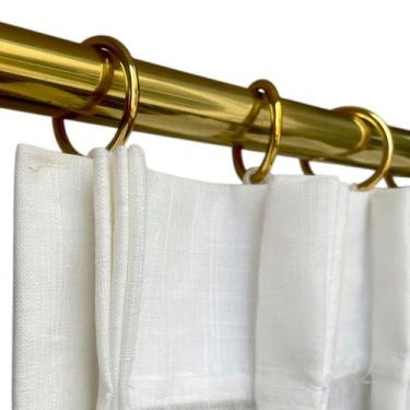 Imagem de Kit 10 argolas para cortina de varão 28mm Dourado - ART DECORAR