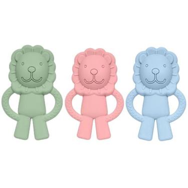 Imagem de Mordedor Em Silicone Leãozinho Maciez Perfeita - Buba, Rosa