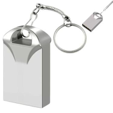 Imagem de Pendrive Mini 32GB com Chaveiro, USB 2.0, Alta Velocidade, Super Leve, Liga de Alumínio, Compacto e Portátil, Compatível C/Computador Pc Windows/Linux/Mac (1)