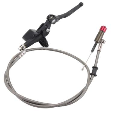 Imagem de WOOSTAR Alavanca de cilindro mestre de embreagem hidráulica com mangueira de combustível com substituição de bomba de freio para 125cc 150cc 180cc 200cc 250cc motor vertical off-road motocicleta pit