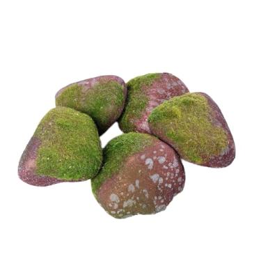 Imagem de ＡＷＨＡＯ 5 peças de pedras falsas, pedras artificiais para paisagens, artificiais decorativas, decoração de paisagismo para jardim e gramado, E