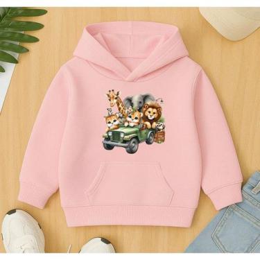 Imagem de Moletom Canguru Infantil Estampa Carro Verde Safari Menino Masculino L