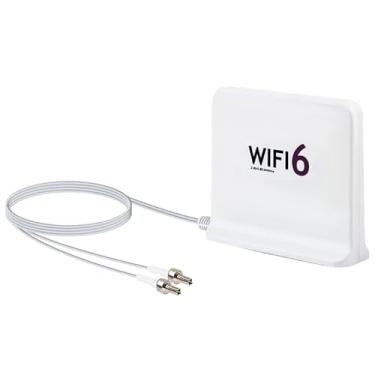 Imagem de Antena WiFi Tri-Band com ganho de 12dBi e conector TS9 – Amplificador de sinal para 2,4 GHz, 5 GHz e 5,8 GHz – Cabo de extensão de 1,8 m com base magnética – Compatível com Nighthawk M6 e outros