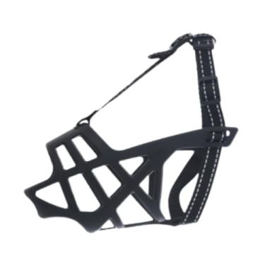 Imagem de WeiLaiKeQi Focinheira para cães, focinheira resistente, macia e potável para cães médios e grandes, confortável, sem morder, treinamento de mastigação ajustável, Xl