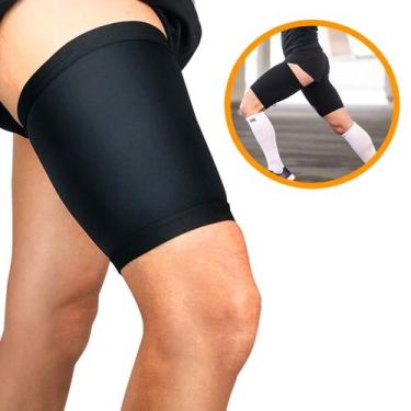 Imagem de Coxal Elástico De Compressão Suporte Protetor De Coxa Neoprene Ortopéd