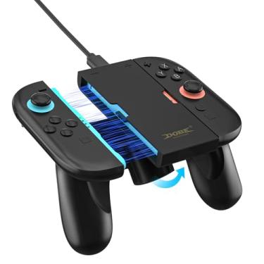 Imagem de HEATFUN Magnetic Switch 2 Charging Grip – Dual LED Joycon 2 Charging Grip for Seamless Play & Charge, Includes USB-C Cable – Compatible with Switch 2 Joycon Accessories Only