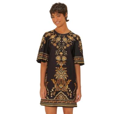 Imagem de Vestido Tshirt Farm Rio Manga Bufante Flora Abacaxi Feminino-Feminino