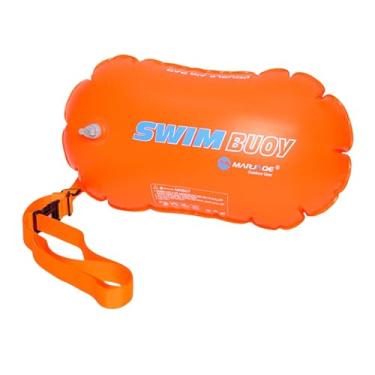 Imagem de RNXRZANK Flutuador de Natação com Bolsa de Ar Dupla para Mergulho com Snorkel E Treinamento em Atividades Ao Ar Livre, Laranja