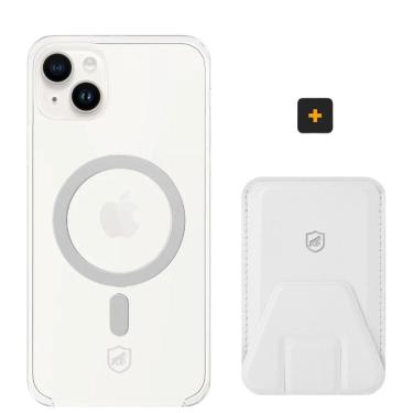Imagem de Kit Magsafe - Capa case capinha e Carteira com Kickstand para iPhone 14 Plus - Gshield