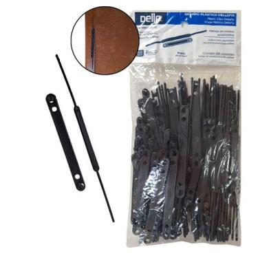 Imagem de Grampo Trilho Plástico Preto ou Branco 50un Dello Romeu e Julieta para