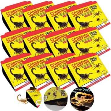 Imagem de Kit 12 armadilha adesiva scorpion trap para escorpiões e insetos raste