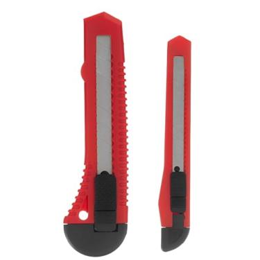 Imagem de Jogo com 2 Estiletes Retráteis de Precisão com Lâmina em Aço e Cabo Plástico Ergonômico com Trava de Segurança