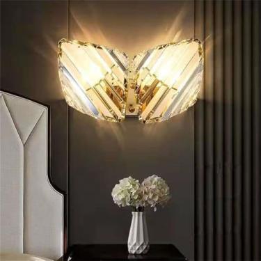 Imagem de Lâmpada De Parede LED Moderna De Cristal Luxo - Decoração De Arte Fashion Para Sala De Estar, Quarto, Villa, Hotel, Escadaria E Corredor (Estilo 34 D32H23CM)