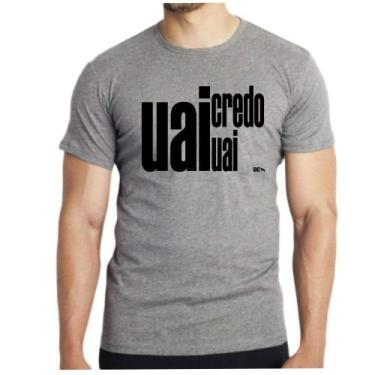 Imagem de Camisa camiseta masculina sotaque mineiro Goiânia uai credo uai meme -