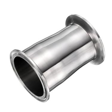 Imagem de PATIKIL Encaixe redutor de encaixe sanitário, tubo de aço inoxidável 304 de 2-1/5.1 cm OD x tubo de 2-1/10.2 cm OD 6.3 cm Tri Sanitary Clam 77,5 mm x 6.3 cm Flange de virola Tri Sanitária 77,5 mm