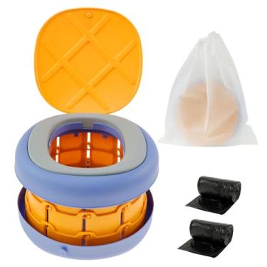 Imagem de FALESOUL Vaso sanitário de viagem para crianças, assento de vaso sanitário dobrável para crianças, meninos, meninas, vaso sanitário de carro para acampamento ao ar livre e interno, 40 sacos