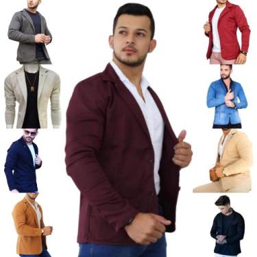 Imagem de Blazer Masculino Esporte Fino Slim Fit com Elastano - Debatt, Marsala,